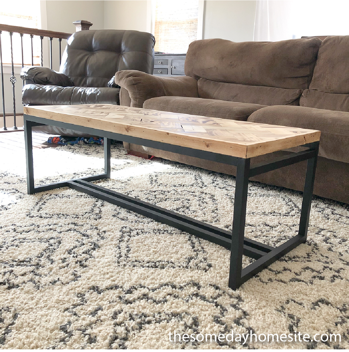 Diy metal shop coffee table