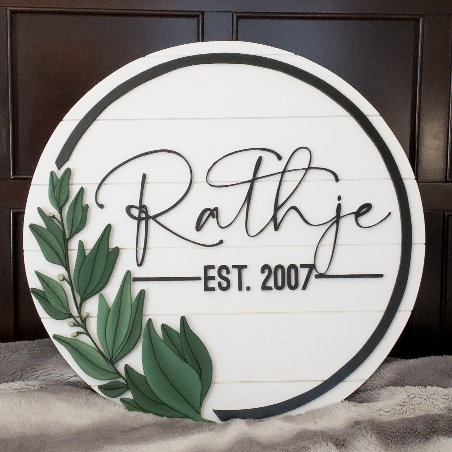 Wedding, baby, and family signs